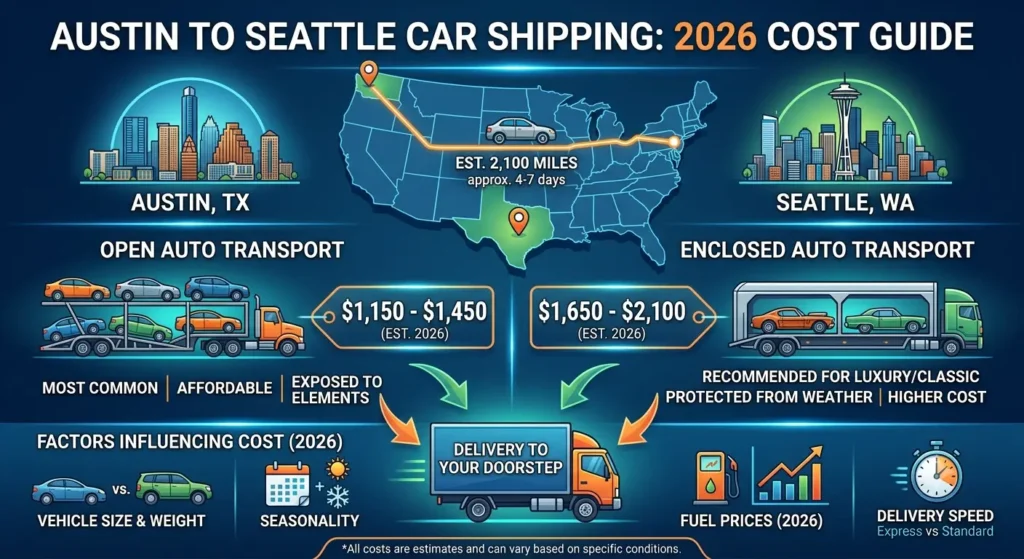 How Much to Transport a Car From Austin to Seattle 2026 Cost Guide